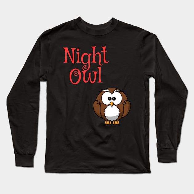 Night Owl Long Sleeve T-Shirt by Ray Nichols